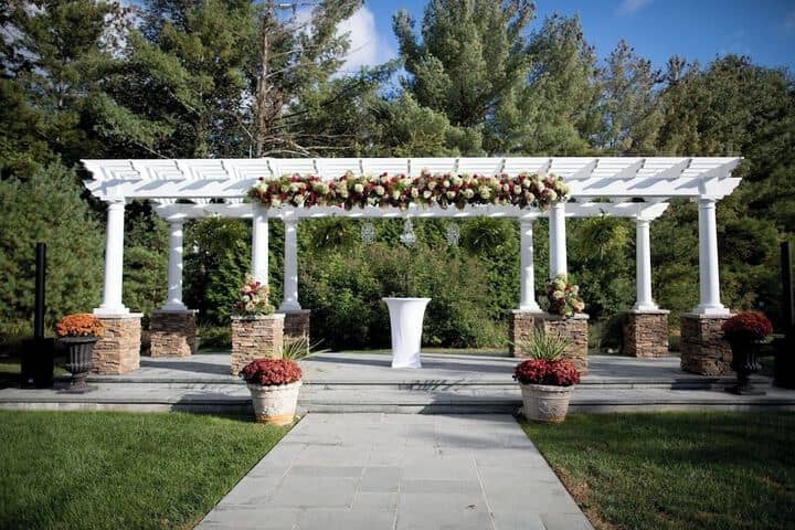 Outdoor wedding area