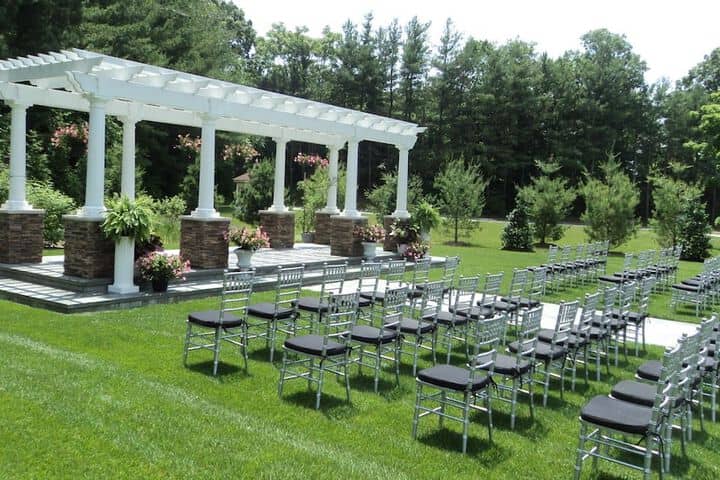 Outdoor wedding area