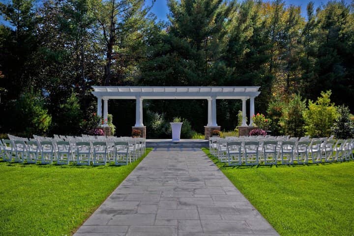 Outdoor wedding area