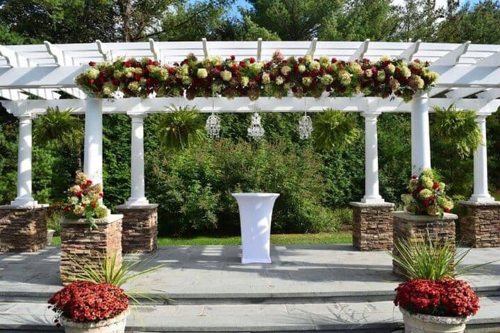 Outdoor wedding area